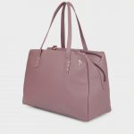 Pink solid bag leather