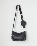Women black solid hobo
